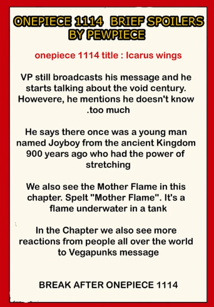 Spoiler One piece chap 1114 - nội dung đầy đủ chi tiết toàn bộ diễn biến