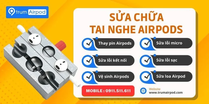 Review dịch vụ sửa chữa Airpods Hà Nội uy tín - Trùm Airpod