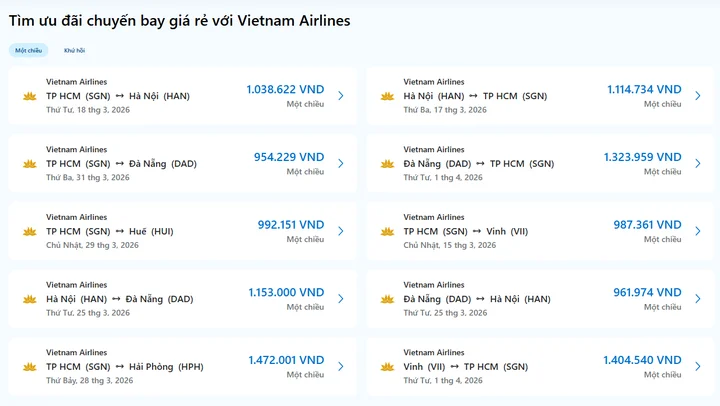 B&iacute; quyết săn v&eacute; m&aacute;y bay Vietnam Airlines tiết kiệm nhất