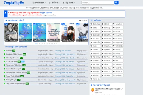 Review website đọc truyện miễn phí: Truyện Hay Ho - Thỏa sức giải trí với kho tàng truyện khổng lồ