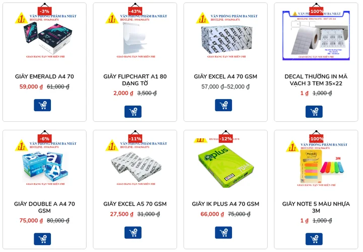 Review cửa hàng văn phòng phẩm online giá tốt nhất thị trường - Văn phòng phẩm Ba Nhất