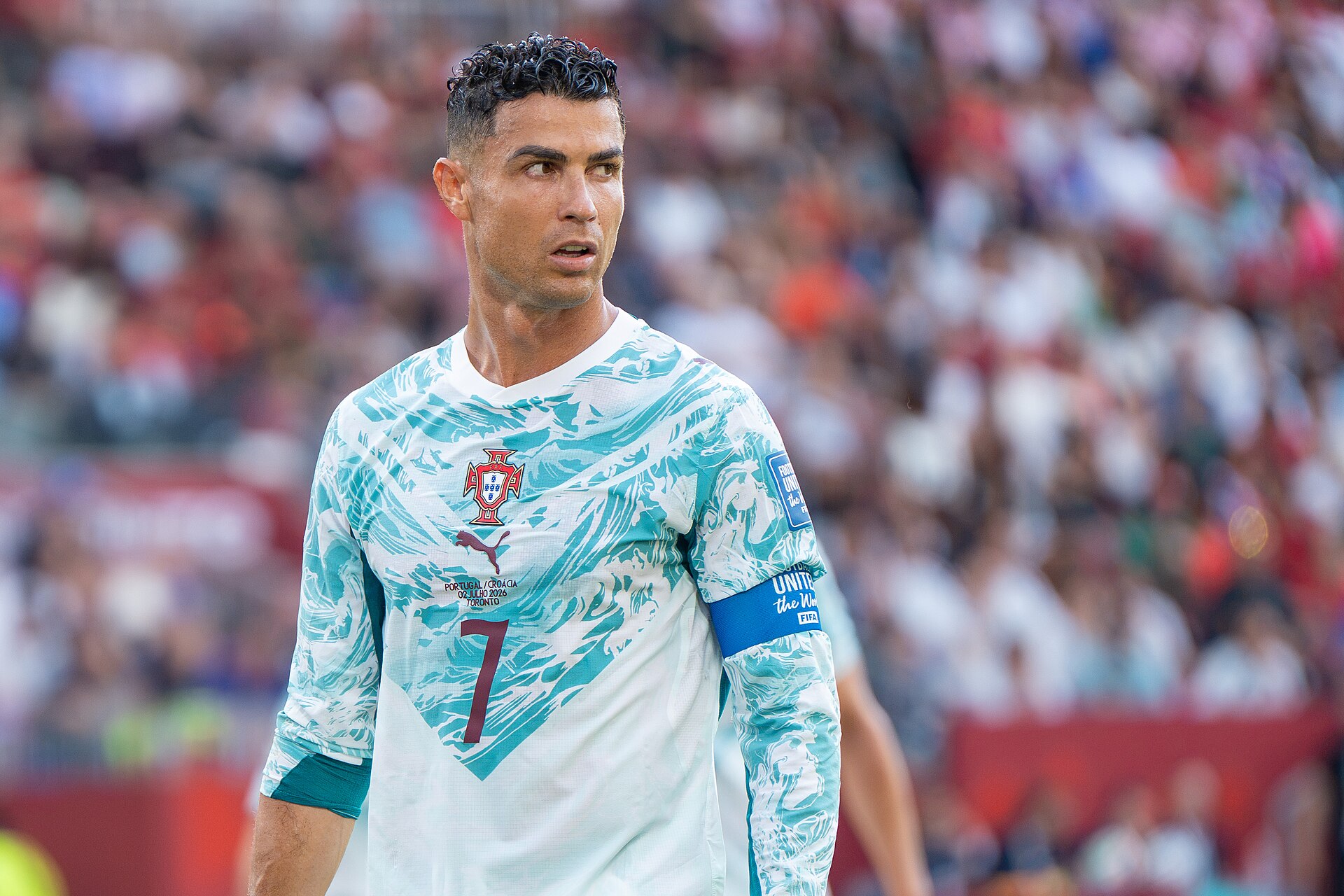 Cristiano Ronaldo trong màu áo đội tuyển Bồ Đào Nha tại World Cup 2026