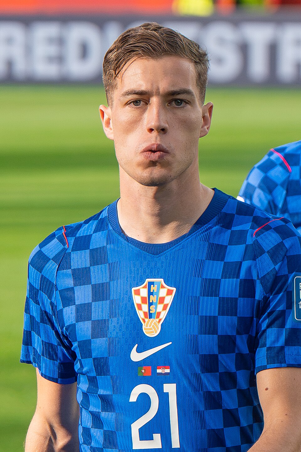 Luka Sučić trong màu áo tuyển Croatia