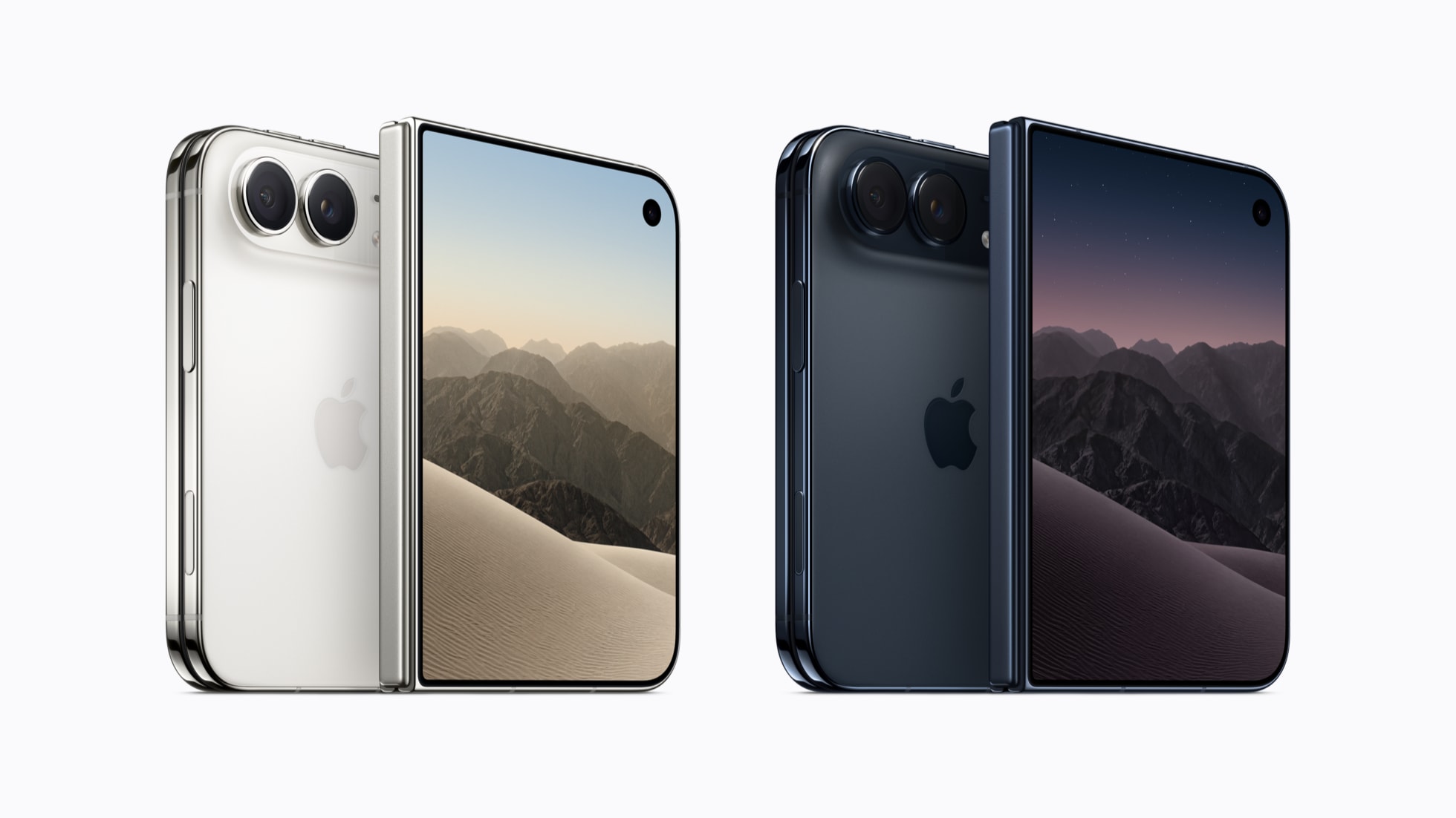 iPhone Duo hai màu trắng sao và xanh đêm