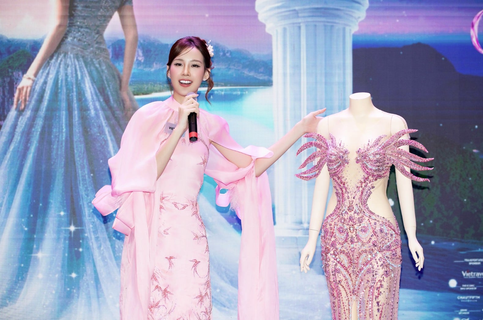 Lê Nguyễn Bảo Ngọc tại một sự kiện trong khuôn khổ Miss World 2026